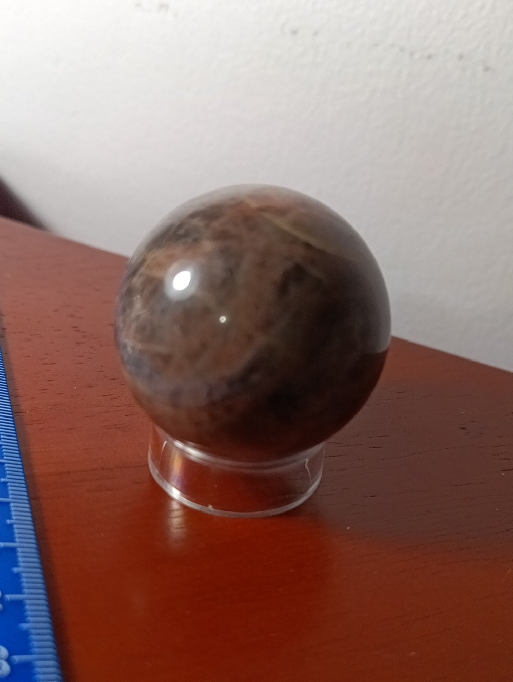 Polished Black Moonstone Crystal Sphere